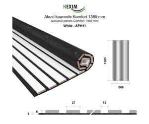 HEXIM Pannelli lamellari acustici 138,5x60cm Pannelli flessibili in MDF 4 pezzi