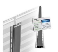 HEXIM Pannelli per facciate esterne, resistenti agli agenti atmosferici e UV, rivestimento in plastica PVC U, profilato grigio