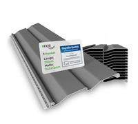 HEXIM Pannelli per facciate esterne, resistenti alle intemperie, pannelli in plastica PVC U, rivestimento esterno della casa, resistente ai raggi UV, (1 pannello grigio 0,48 mq)