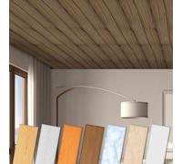 HEXIM pannelli per soffitto in XPS 100x16,7cm - Rivestimento moderno per soffitto in plastica di polistirene (10 metri quadrati P-13) pannello per soffitto a parete