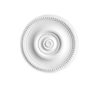 HEXIM Perfect stucco rosone - rosone a soffitto in schiuma rigida PU, robusto, elemento decorativo (B3059 - Ø 522 mm) Medaglione per lampadario decorazione interna