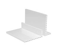 HEXIM Profili angolari a camera cava bianchi - Angoli in plastica PVC in diverse dimensioni e altezze del bordo - 2 metri HJ 660/100 (60x100, altezza bordo 6mm)