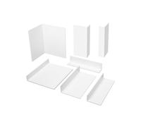 HEXIM Profilo angolare / barra PVC bianco 2 m per pannelli da 2-2,5 mm serie ...