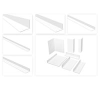 HEXIM Profilo angolare bianco irregolare, angolo in plastica PVC, dimensioni e spessore - (HJ 340, 160 x 30 mm) in plastica