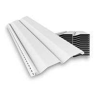 HEXIM Rivestimento Facciata, Pannelli in Plastica, Rivestimenti in Vinile, Rivestimento Parete Esterna, Resistente agli UV, Siding PVC-U - (24 pannelli bianchi) 9,84 metri quadrati