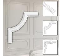 HEXIM Stuccatura decorativa in HDPS/PU bianco - Cornici per quadri in stucco per decorazione murale - Listelli in stucco HCR (2 pezzi HCR516-1) Stuccatura decorativa per cornici e pannellatura bianca