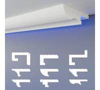 HEXIMO LED Profilo di fuga d'ombra, Modanature in stucco, illuminazione indiretta Soffitto in cartongesso in polistirene XPS (1,7 Metri HLED 22)