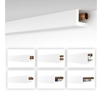 HEXIMO Profilo angolare bianco, 1,7 metri, profili di copertura XPS per tubi di riscaldamento, profilo a L, modello: HRA-1-54 x 66 mm (1,7 metri/listello)