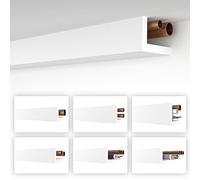 HEXIMO Profilo angolare bianco, 1,7 metri, profili di copertura XPS per tubi di riscaldamento, profilo a L, modello: HRA-4-58 x 90 mm (1,7 metri/listello)