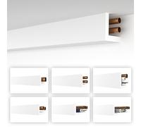 HEXIMO Profilo angolare bianco, 1,7 metri, profili di copertura XPS per tubi di riscaldamento, profilo a L, modello: HRA-2-67 x 67 mm (1,7 metri/listello)