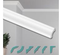 HEXIMO Stucchi per soffitto - Moderni in XPS Styropor bianco, Lunghezza 2 Metri Profili di Cornici Modanature Decorative (Pezzo campione ZG12)