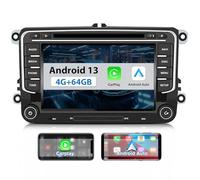 Hexinex 7 Pollici Android (4+64GB) Autoradio 2 Din con 4G SIM CarPlay Android Auto per VW Golf 5 6 Polo Passat Skoda Seat Tiguan, Car Radio Lettore CD Bluetooth SD GPS Comandi al Volante