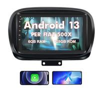 Hexinex 9 Pollici Autoradio per Fiat 500X (2014-2020) Android 13 (6G+128GB) Car Radio con CarPlay/Android Auto, Bluetooth GPS WIFI Comandi al volante 4G SIM