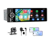 Hexinex Autoradio Bluetooth 1 DIN con Schermo CarPlay & Android Auto Wireless FM Tipo-C Comandi al Volante