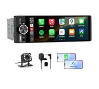 Hexinex Autoradio Bluetooth 1 DIN con Schermo CarPlay & Android Auto Wireless FM USB Tipo-C Comandi al Volante