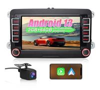Hexinex Autoradio con Telecamera posteriore per VW Golf 5 6 Plus Polo Passat Tiguan Seat, Car Radio con CarPlay Android Auto GPS BT WIFI FM RDS Comandi al Volante