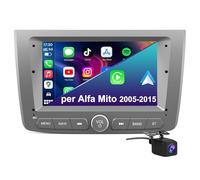 Hexinex Autoradio per Alfa Romeo Mito (2008-2019) Android 13 Car Radio con CarPlay Android Auto GPS BT Comandi al Volante FM RDS + Fotocamera Posteriore (2+64GB)
