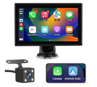 Hexinex CarPlay Auto, 7 Pollici Wireless Car Play Android Auto con telecamera per la retromarcia