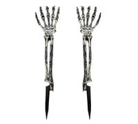 HexinYigjly 1 set Halloween Deko Skelett, Halloween Skelett Deko Haus Garten, Gothic Deko Wohnung, Plastikskelett Gelenken Hand Statue Dekorationen per Halloween Skeleton Hause Party Decoration
