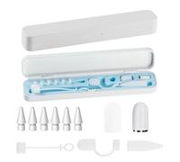 HexinYigjly 6 punte di ricambio compatibili con Apple Pencil Pro/2nd Gen/1st Gen/USB-C e 1 cappuccio magnetico di ricambio e 3 accessori anti-smarrimento e 1 custodia blu