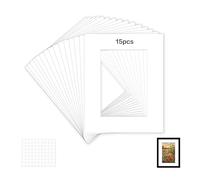 Hexizexi 15 pezzi passepartout bianco 20 x 25 cm dimensioni esterne 12 x 17 cm dimensioni interne passepartout su misura 1,5 mm di spessore per foto stampe artistiche poster