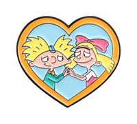 Hey Arnold! - Spilla a forma di cartoni animati anni '90, per zaino, abbigliamento e bigiotteria, normale, Metallo non prezioso