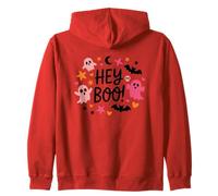 Hey Boo Halloween Fantasmi Stelle Divertimento Felpa con Cappuccio