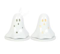 Hey Boo - Portacandele in ceramica a forma di fantasma, per Halloween, per un'atmosfera incantevole e bella, decorazione perfetta per Halloween