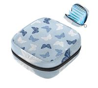 Hey - Borsa per assorbenti igienici con motivo a funghi, grande tasca per coppette mestruali con cerniera, borsa per assorbenti mestruali, per ragazze e donne, Multicolore 09, 4.7x6.6x6.6 in/12x17x17