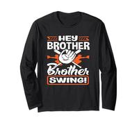 Hey Brother Swing Baseball Batter Catcher Citazione Maglia a Manica
