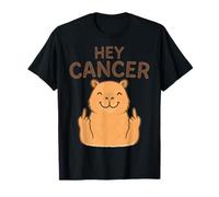 Hey Cancer Funny Capybara Supporto per la consapevolezza del cancro sarcastico Maglietta