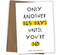 Hey Chimp Biglietto di auguri per il 29° compleanno per uomini e donne - "Solo altri 365 giorni prima che tu raggiunga i 76,2 cm, festeggia il tuo 29° compleanno e l'età di 29 anni"