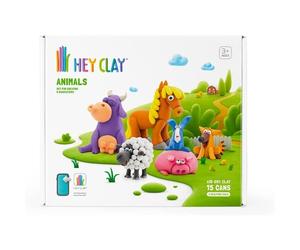 Hey Clay Animals, pasta modellabile set di base Animali, in confezione da 6 sogg