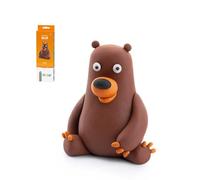 Hey Clay Bear, Pasta modellabile Small Set Orso. Argilla da Modellare per Bambini in Confezione Piccola da 1 Soggetto con 3 Colori. Set Personaggio Orso Bruno, Foresta. con App interattiva. Atossica