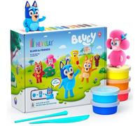 HEY CLAY Bluey & Friends - Pasta modellabile ad aria per bambini, kit creativo di arti e mestieri 3+ (15 scatole)