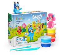 HEY CLAY Bluey & Friends - Pasta modellabile ad aria per bambini, kit creativo di arti e mestieri 3+ (15 scatole)