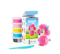 HEY CLAY Bluey & Friends - Set di 5 lattine di argilla secca all'aria con istruzioni interattive (Coco)