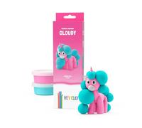 HEY CLAY Rainbow Unicorns - Kit di argilla per bambini che si asciugano all'aria aperta, set creativo dai 3 anni in su (Cloudy, serie Unicorni arcobaleno, 3 lattine)