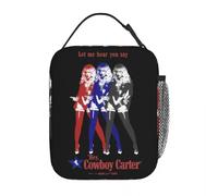 Hey Cowboy Carter Beyonce Insulated Lunch Bag Borsa Termica Riutilizzabile ad Alta capacità Lunch Box Tote Girl Boy Office Picnic