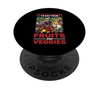 Hey Don't Forget To Eat Your Fruits And Veggies PopSockets PopGrip Adesivo