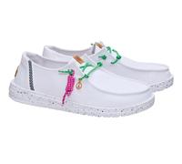 HEY DUDE 45215 100 GETAWAY LACE MOCASSINI SLIPON SCARPE DA INFILARE DONNA WHITE