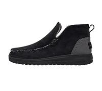 Hey Dude Denny Suede - Stivaletti Donna Stile Mocassino - Colore Black - Scarpe Donna in Pelle Scamosciata - Soletta Interna in Memory Foam - Taglia EU 37