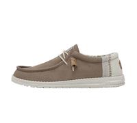 HEY DUDE vegan WALLY Break Stitch clay Uomo sneakers cotone bio estive traspiranti - Colore: Marrone, Taglia: 44