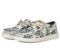 Hey Dude Mocassino da uomo Wally Palm in iuta, Airone bianco e azzurro, 47 EU