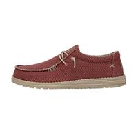 Hey Dude Pantofole da uomo Wally Slipper in tessuto, per il tempo libero, eleganti, tinta unita Wally Aqua comode, Rosso Pompeo, 48 EU