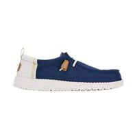 Hey Dude Mocassini estivi da uomo Wally in lino, Sargasso Blu/Bianco, 42 EU