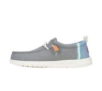 HEY DUDE WALLY SUMMER LINEN MONUMENT GREY FADED DENIM 41