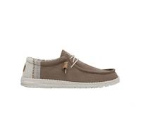 HEY DUDE vegan WALLY Break Stitch clay Uomo sneakers cotone bio estive traspiranti - Colore: Marrone, Taglia: 45
