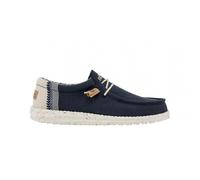 HEY DUDE vegan WALLY Break Stitch Uomo sneakers blu scuro cotone bio estive traspiranti - Colore: Blu, Taglia: 44