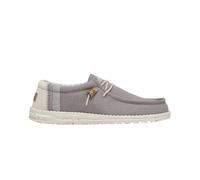 HEY DUDE vegan WALLY Break Stitch Uomo sneakers grige cotone bio estive traspiranti - Colore: Grigio, Taglia: 42